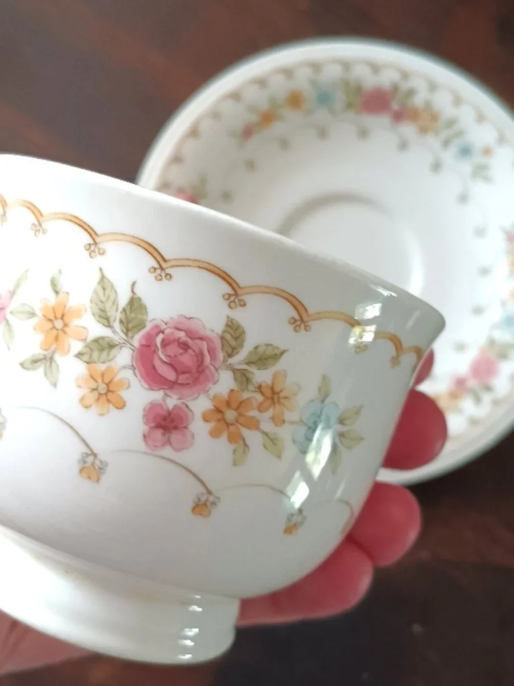 Vintage Noritake Cup and Saucer from Verse Collection